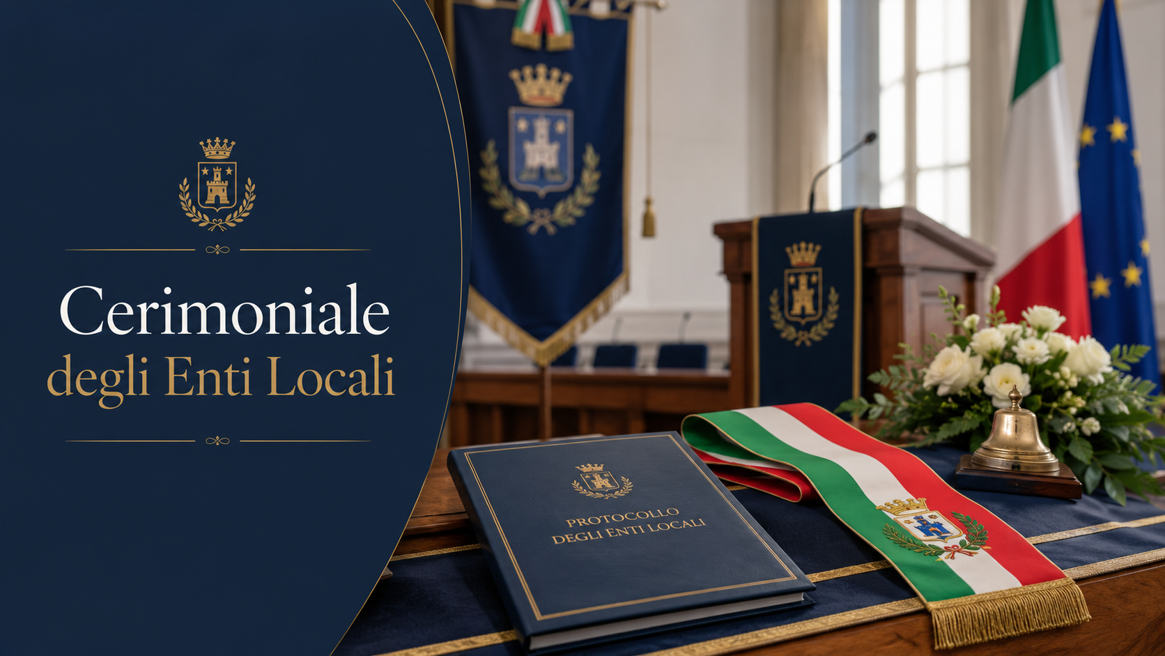 Cerimoniale del Comune: fascia tricolore e gonfalone